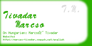 tivadar marcso business card